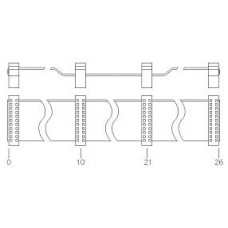 Flat Cable, 34 Conductor, 26", 4 Connector